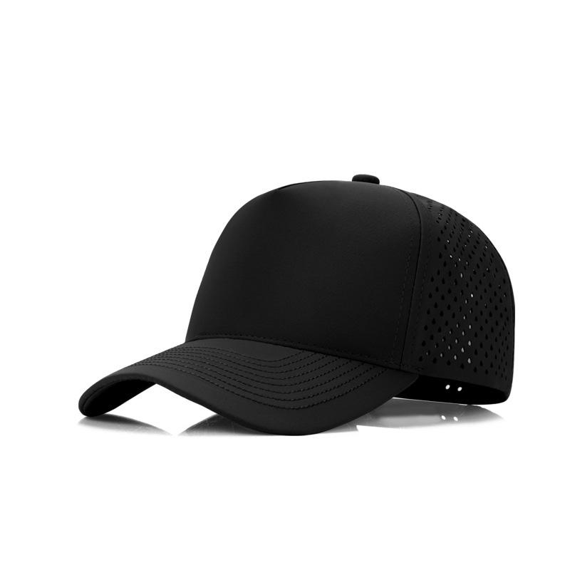 Lightweight Cloud Feel Outdoor Running  Laser Perforated Mesh Side Breathable Quick Dry Trucker Hats One Size чёрный