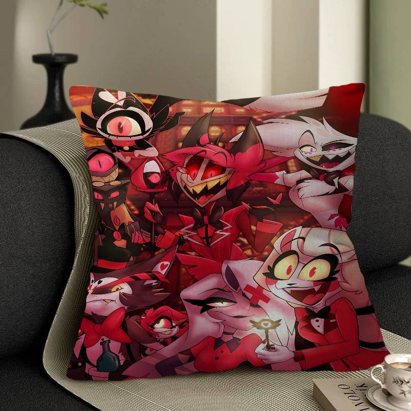 Hazbin H-Hotels Angel Dust Alastor Povlak na polštář Potah na polštář Pouzdro na polštář do auta na pohovku Auto Vánoční dárek 40x40cm 45x45cm