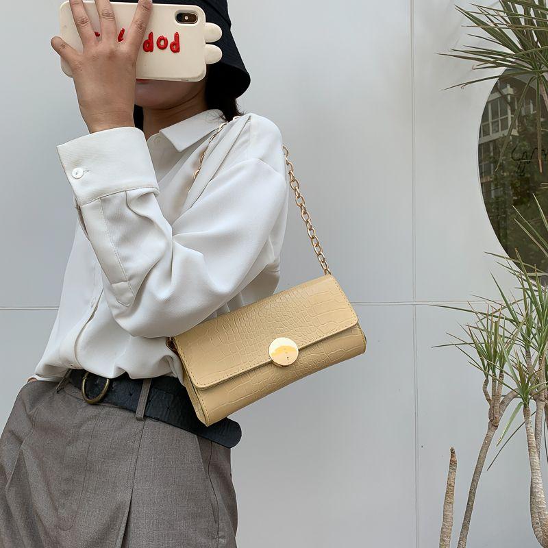 Tasche Damen New Tide Modische Tasche mit Hundert-Krokodilmuster, Nischen-Umhängetasche, Achseltasche, Mode Einfache Pendler-Damentasche