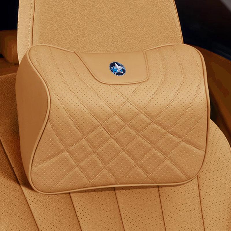 Venucia Car Headrest: Memory Foam Lumbar and Neck Support Pillow Set