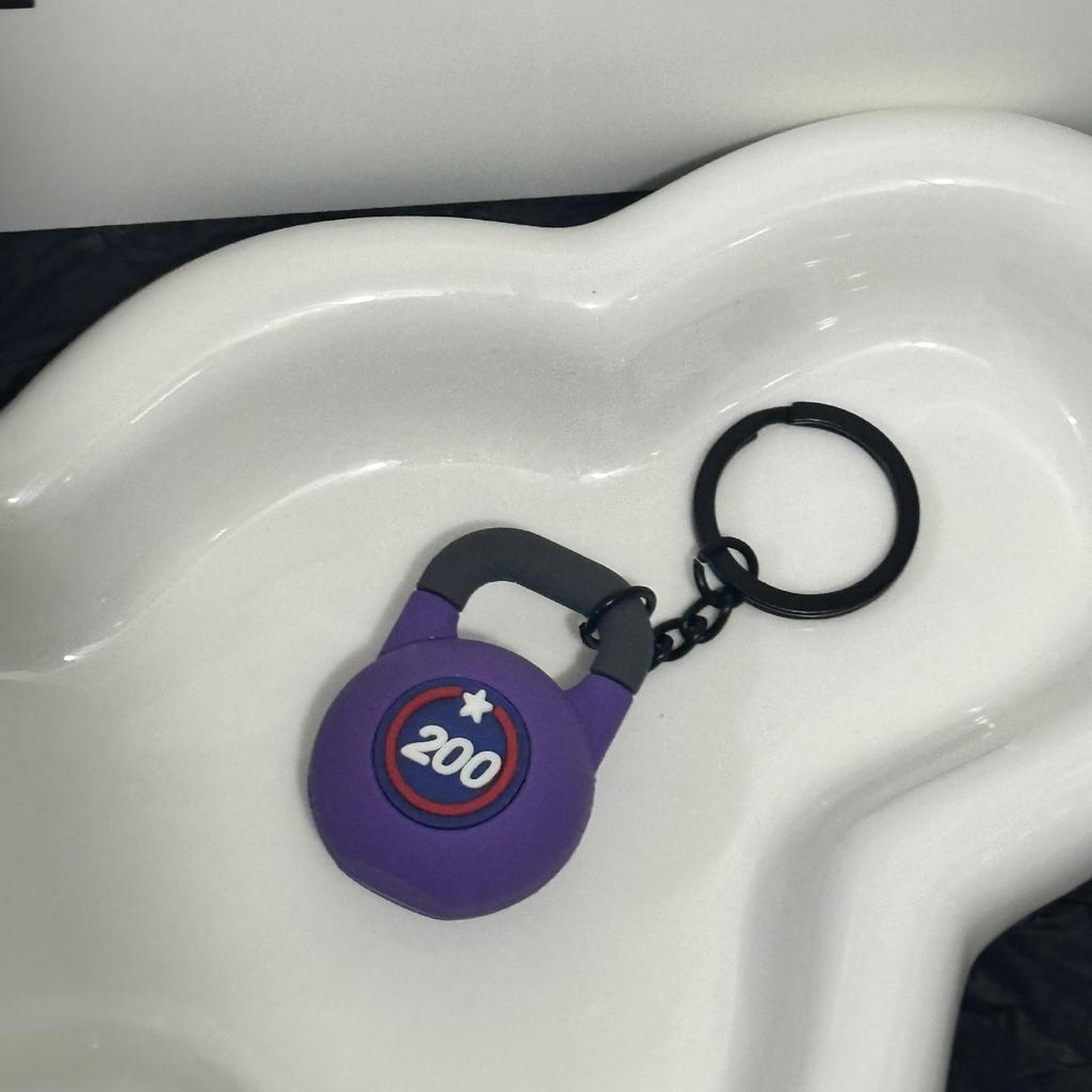 Miu Series Dumbbell Plate Keychain: Trendy Fitness Accessory & Sports Jewelry Gift