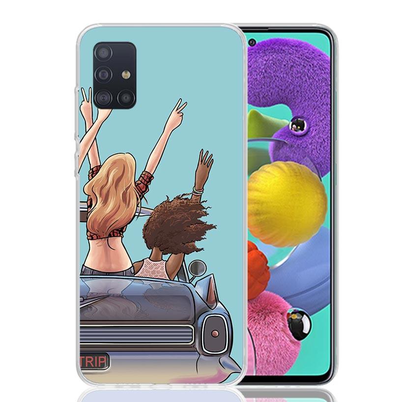 Girls Bff Best Friends Forever Phone Case for Samsung Galaxy A52 A51 A50S A12 A22 A32 A72 A10S A30S A31 A71 Note 20 Ultra 10 Plu