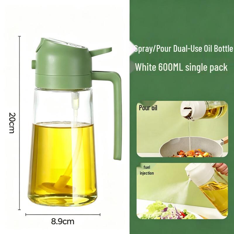 Dual-Use Kitchen Oil Spray & Pour Bottle