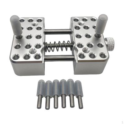 Mini Tischschraubstock Handlicher Schraubstock Aluminiumlegierung Verstellbare Backe Flacher Tisch für Modellbau Uhr