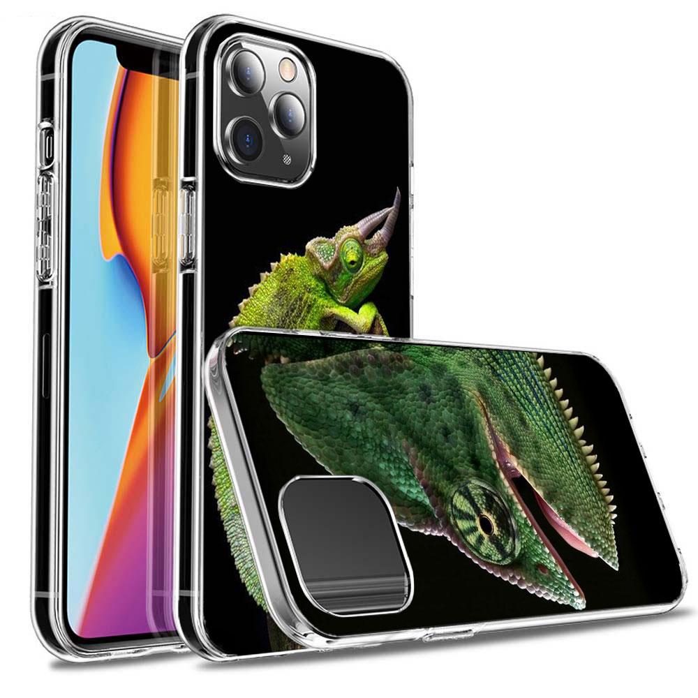 Chameleon Funny Wildlife Phone Case For Iphone 16E 15 Pro 14 Plus 17E 16 17 Pro Max Air 11 12 13 Mini Shockproof Capa Cute Co