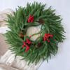 KX4B Festival Artificial Greeneries Wreath With Pine Cones And Berries Portable Shatters Resistant Design Door Hangings