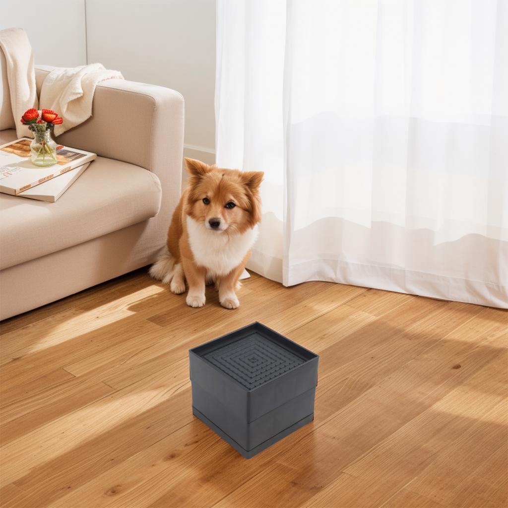 Black Color Chair Leg Pads Stackable Risers Flexible Stacking