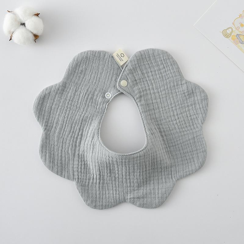 Śliniak dla niemowląt z czystej bawełny w stylu koreańskim, jednolity kolor, dwustronny, zapobiegający ulewaniu, Klasa A