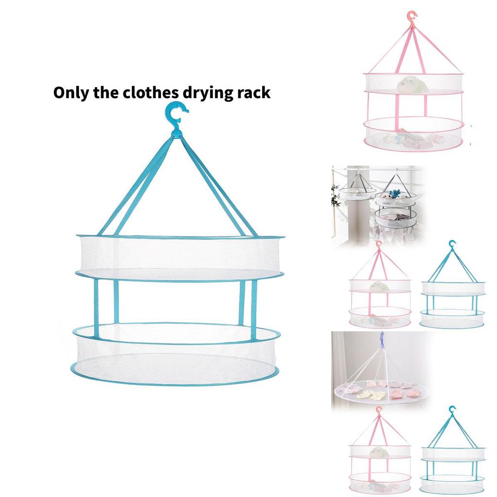 Polyester Material Foldable Clothes Drying Net With Adjustable Size For Family Use