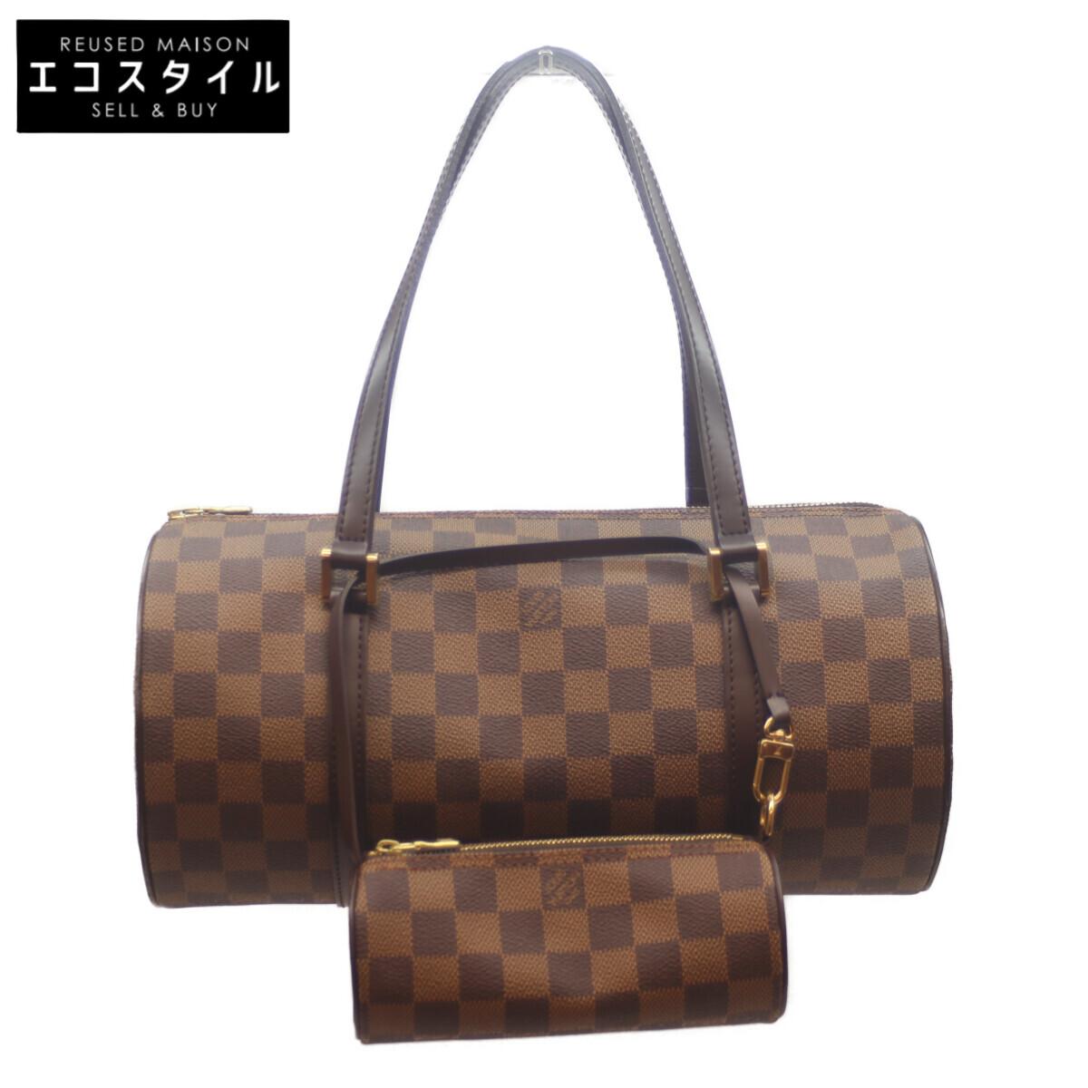 

LOUIS VUITTON 2004 N51303 Damier Papillon 30 with Puppy Handbag BrownUsed