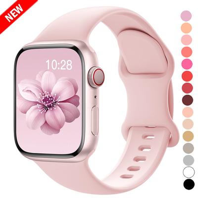 Silikon-Sportarmband für Apple Watch Ultra 49mm Serie 9-8-7 41mm 45mm correa 44mm 40mm wasserdichtes Armband iwatch 6 5 4 SE Strap