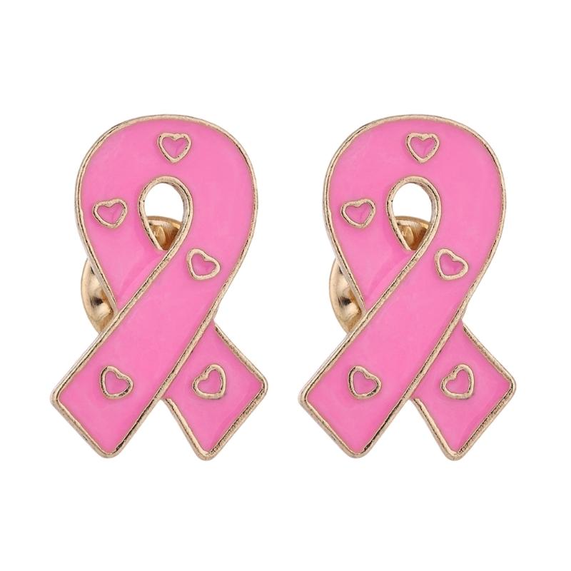 10Pcs Cancer Awareness Ribbon Brooch Pins For Women Healthcare Workers Decorative Lapel Pin For Clothing Embellishments