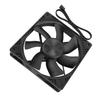 PC Case Fan 120mm PWM Intelligent Control MFDB Bearing Case Cooling Fan with 4 Pin Extension Cable 12V Black