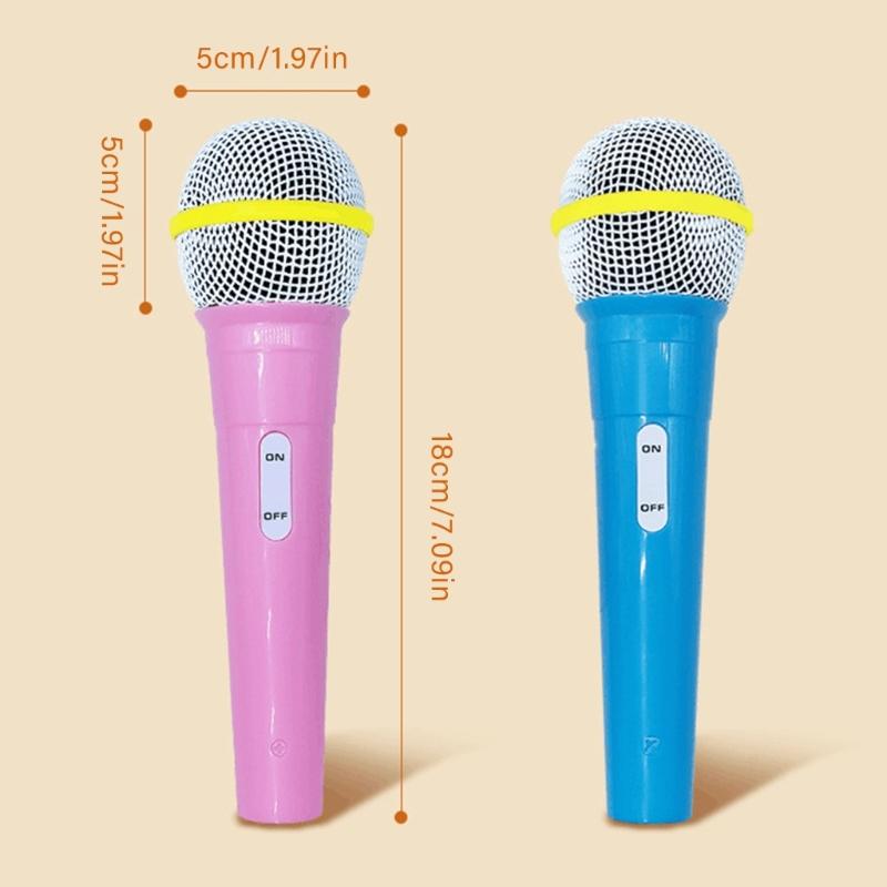 Plastic Childrens Microphone Toy Model for Stage Shows Pretend Singing for Kids Performances Halloween Event Activity