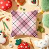 Classic Pink Plaid Cushion Cover Soft Short Plush DoubleSided Printing Home Decor Machine Washable Pillow Case Gift