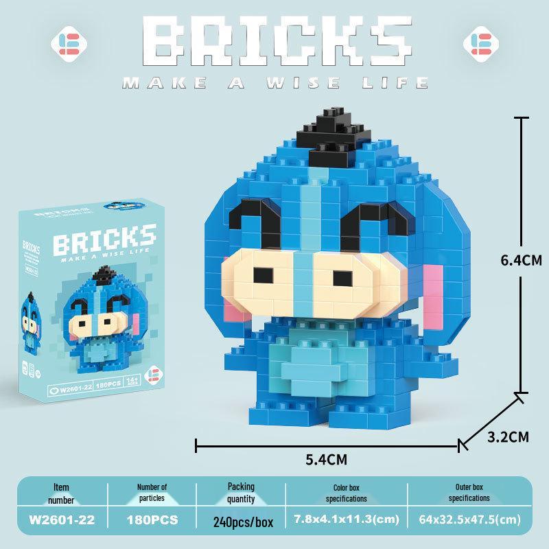 Cartoon Figurine Building Blocks: Kuromi, Cinnamoroll & Melody Rabbit - Educational Toy Blind Box for Kids