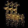 VidaXL 3x Décorations de Noël de Renne Ornement de Noël Rennes Lumineux Décoration de Fête Maison Jardin Intérieur 60x16x100 3154370