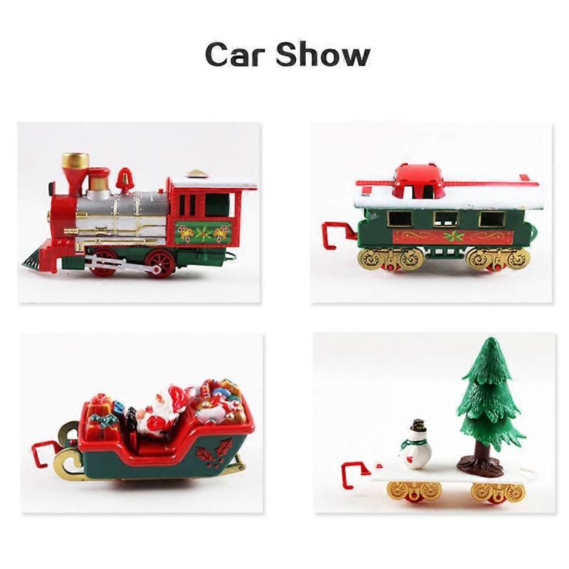 Kids Boys Girls Christmas Tree Musical Lights Sounding Train Track Set Party Gift