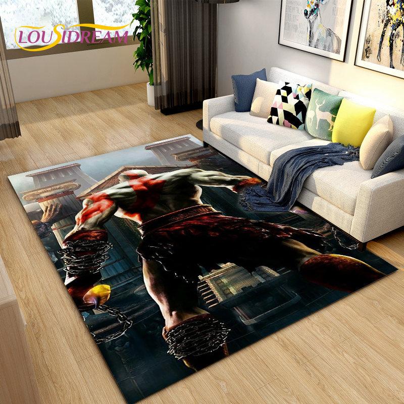 Game God of War Gamers  Area Rug Large,Carpet Rug for Living Room Bedroom Sofa Doormat Decoration,Kids Play  Non-slip Floor Mat