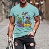 Fashion Mardi Gras Pattern T-shirt For Men Clothing 3D Print Carnival Short Sleeves Loose Casual Streetweat O Neck T Shirts
