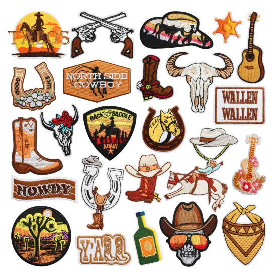 13/22/23/24/25/27 Pcs DIY Patches Multi Embroidery Patterns DIY Patches Set for Clothing Bags Hats Iron-On Self-Adhesive Sewing Repair Patch Family