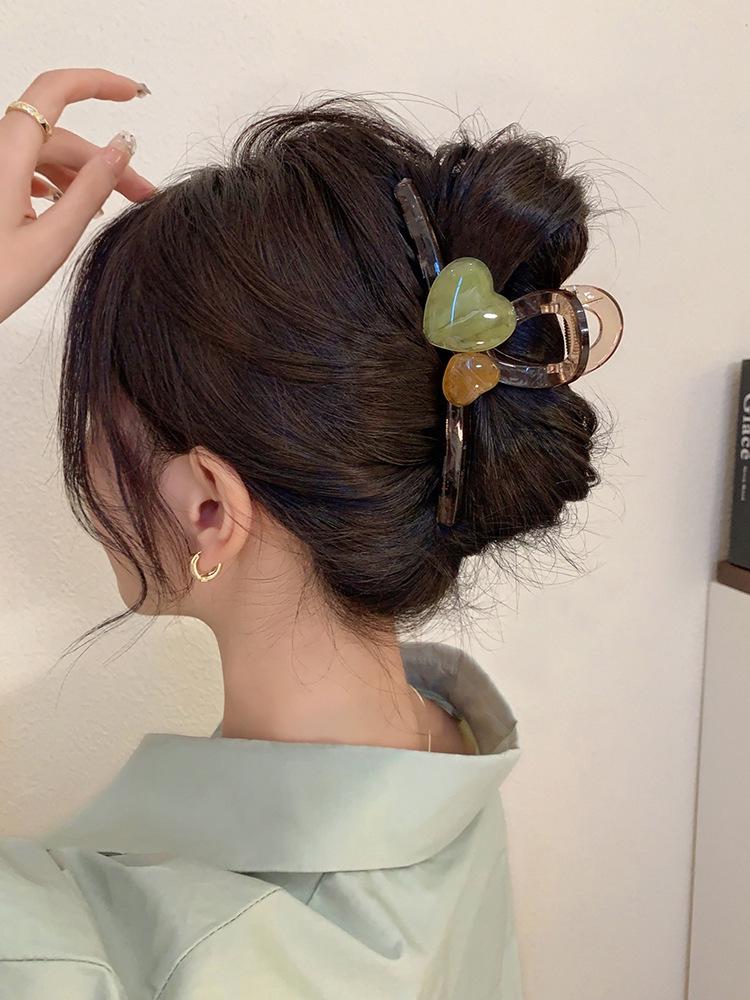 2025 Korean Style Large Updo Hair Clip for Thick Hair – Elegant Autumn Women’s Shark Clip