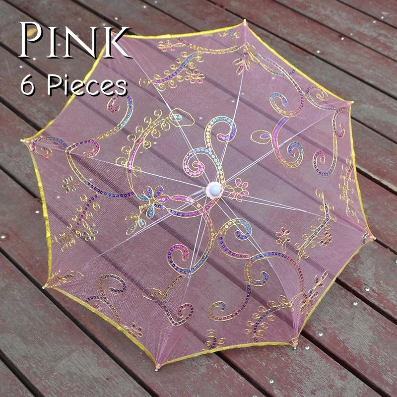 6-11Pcs White Lace Umbrellas for Wedding 19.7" Vintage Parasols Lace Decorative Umbrellas Wedding Bridal Baby Shower Party Props