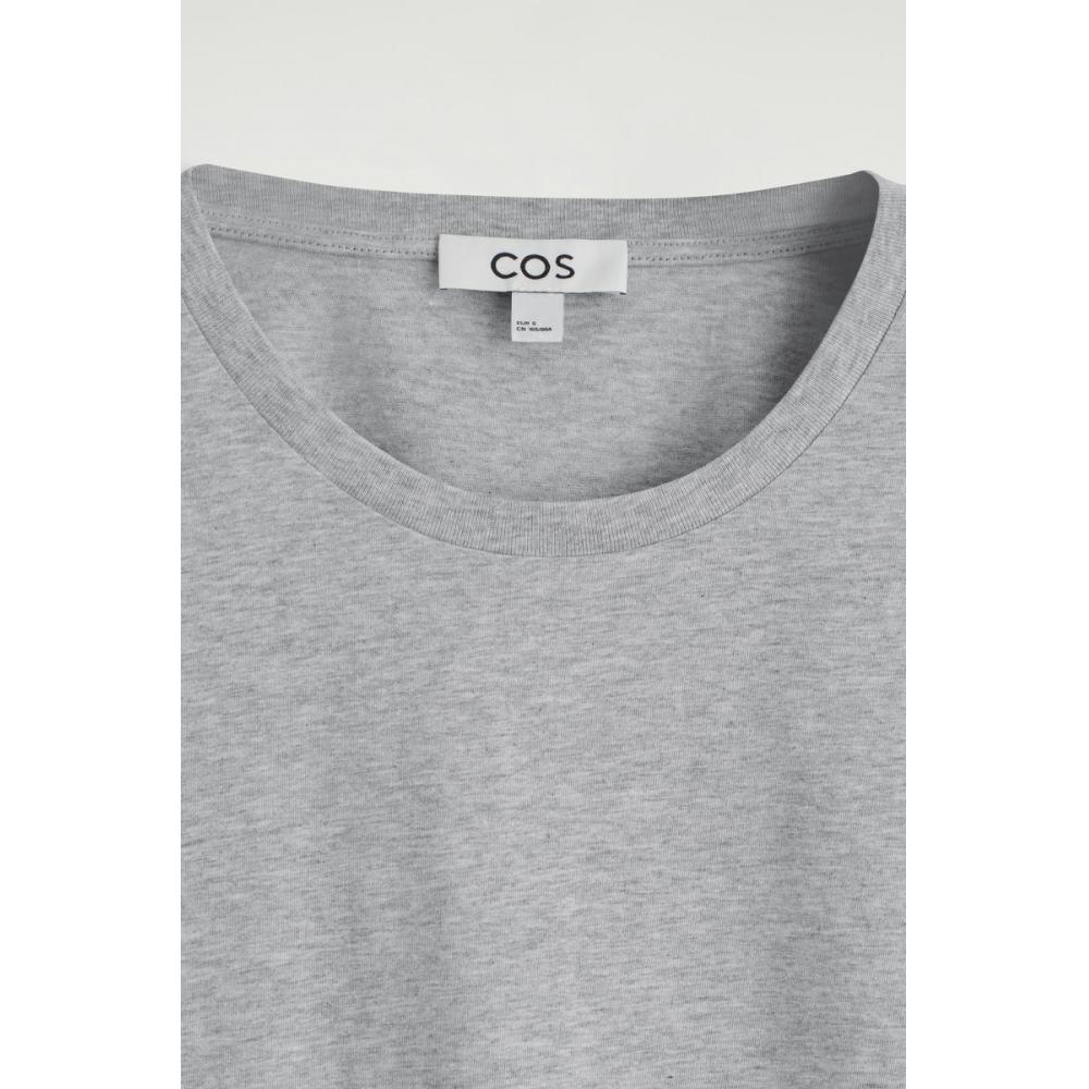 Cos Japan Crewneck CoTTon T shirT lighT Grey Melange