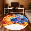 1PC Golf Fire Round Chair Mat Area Rug - Non-Slip, Floor Mat for Office, Bedroom, and Indoor Decor -Gift D1127232