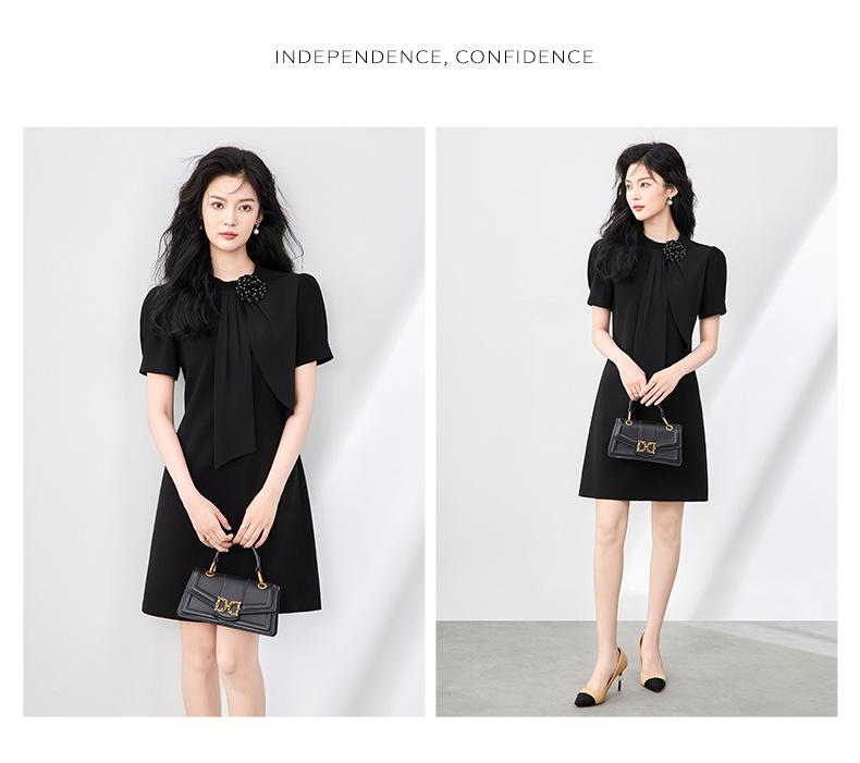 Elegantes High-End Perlen 3D Blumenband Abendkleid, Südol-Mode-Stil