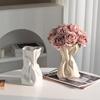 Folding Shell Creative Vase Vinyl Desktop Decor Flower Arrangement Vase Dried Flower Hydroponic Vase Folded Entrance Ornament