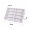 8Slot Eyeglasses Tray Raised Dividers 8 Slot Sunglass Lined Interior Storage Item Gray