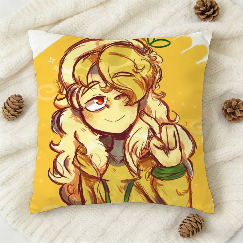 Mundo Do Torajo Anime Double-Sided Printed Square Decorative Cushion Cover For Sofa Living Room Home Decor