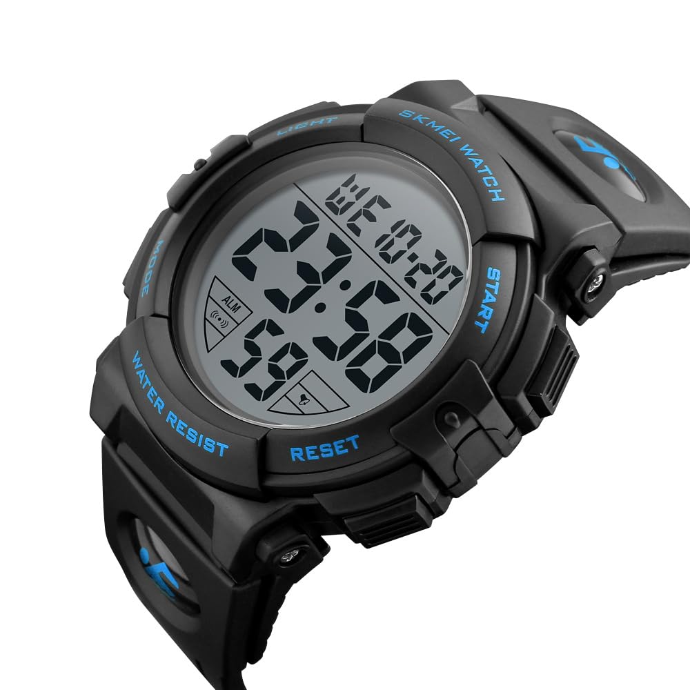 Datirzyx Easy-to-read Digital Watch for Men, Large Screen with Large Font Display, Waterproof Arm Watch, Digital Watch, Sports Watch, Running