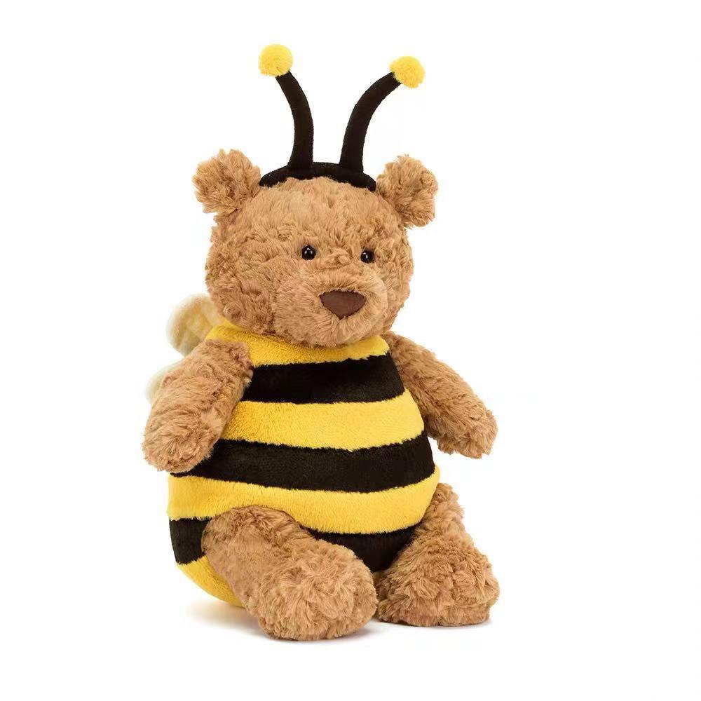 Teddy Bear Bee Soft Plush Toy With Short Plush Material For Teens And Adults