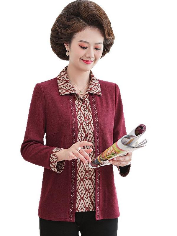 Grandma-Style Spring Two-Piece Cardigan & Top Set for Women