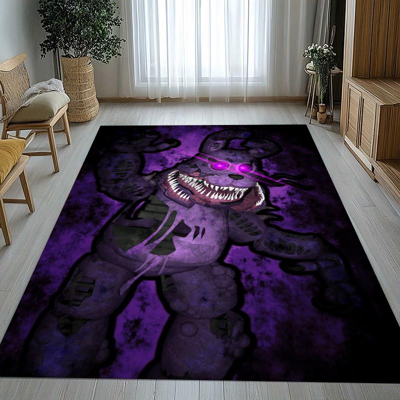 Horror Freddy F-FNAF Spiele Wohnzimmer Rutschfester Teppich Weicher Teppich für Schlafzimmer Kinderzimmer Spielzimmer Sofa, Heimdekoration Fußmatte Geschenk
