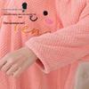 Women's Coral Fleece Bathrobe Set: Long Sleeve Bath Dress and Hair Drying Cap