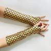 Colorful Design Fish Scale Gloves Fish Scale Pattern Cosplay Gloves  Dress Accessories