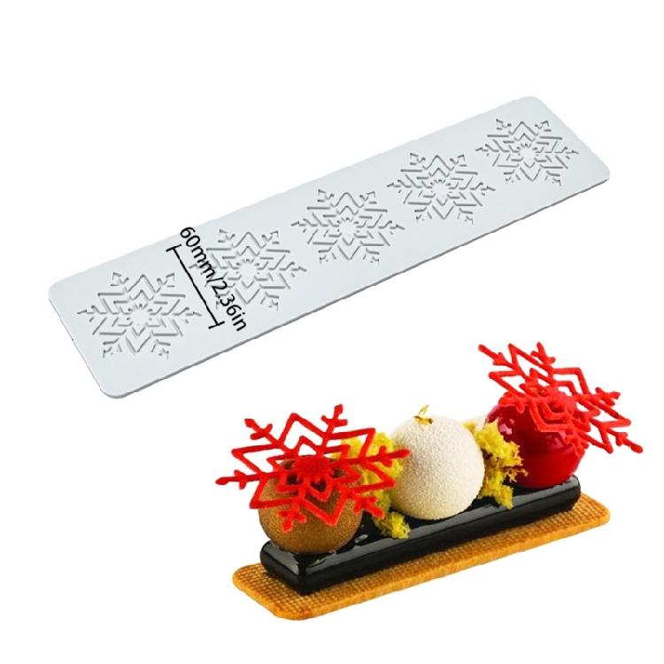 Elegant Lace Pattern Molds Christmas Theme Cake Border Decorations Kitchen Bakings Tool Fondants Moulds Silicone Texture