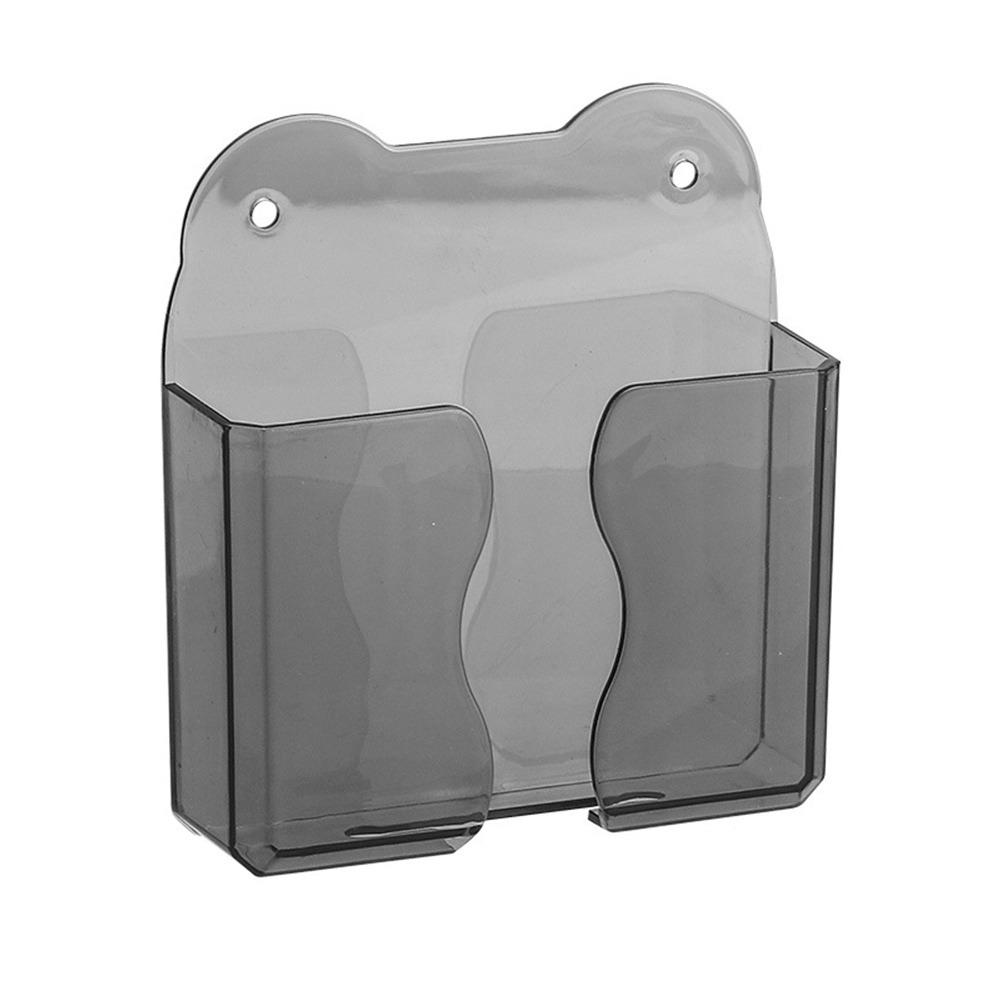 Multi-function Wall Mounted Remote Control Holder Transparent Non Perforated Wall Stand Holder