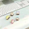 10Pcs Cute DIY Keycaps for Girls Unique Stress Relief Toy Replacement Parts for Mechanical Keyboards Gift for School Students