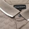 Emporio Armani Ss24 Striped Trim Textured Knit Polo Shirt Men Polo Shirts Gray 8N1FP0-1JHWZ-0650