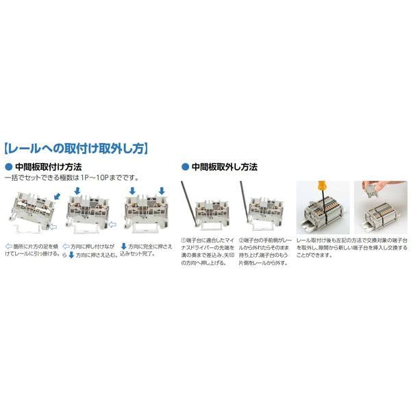 Toyo Giken VTX Series Rail-Mounted Terminal Blocks, 100-Pack, VTX-1.54-100P