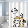 Cartoon Cute Cat Shower Curtain White Fabric Waterproof Polyester Bathroom Accessories Home Decor Bath Curtains Include Hooks