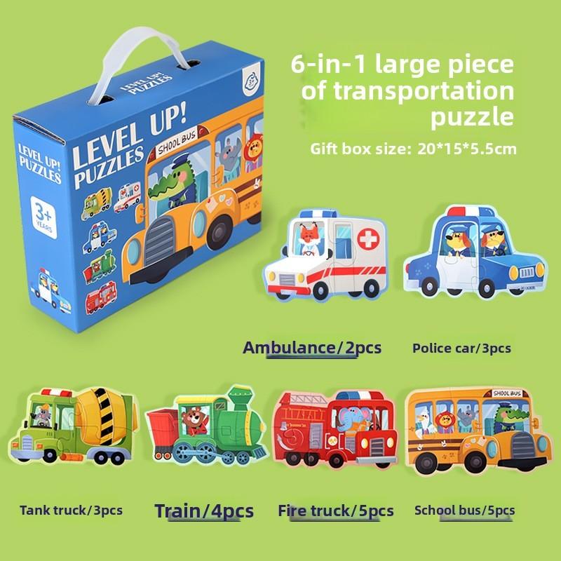 Dinosaur Farm Transportation Animal Theme Puzzle Toy Children