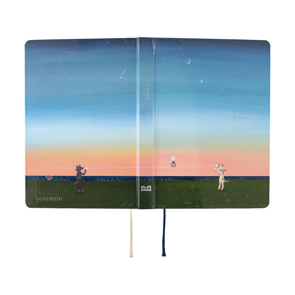 Hobonichi Techo 2027 HON A6 English Edition Hiroko Kubota Until the Moon Is Full Monday Start
