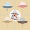 New born Bucket hat baby cap Girls Big brimmed sun hat Summer Kids Toddler Cap 0 to 48 Months Soft Cotton yarn Sun flower Hat