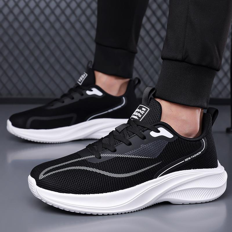 Fashion Sneakers Comfortable lightweight and casual style Leisure outdoor sports walking Black and white minimalist shoes Trendy New