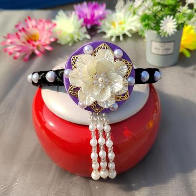 Pearl Hanbok Hairband Flower Stage Dance Hair Hoop Retro Korean Headband  Hanfu Accessories